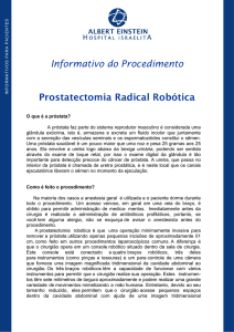 Informativo do Procedimento Prostatectomia Radical