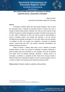 reflexões sobre educação a distância no brasil