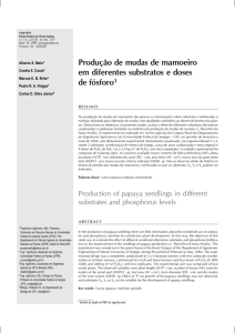 Produção de mudas de mamoeiro em diferentes substratos e doses