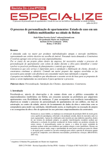 O processo de personalização de apartamentos: Estudo de