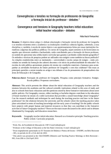 Convergências e tensões na formação de professores de Geografia