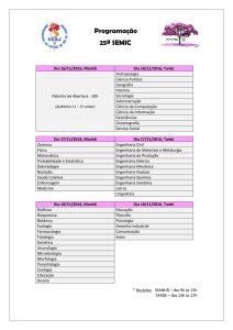 Programação 25ª SEMIC