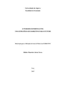 Universidade do Algarve Faculdade de Economia O TURISMO EM
