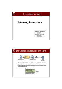 Linguagem Java Introdução ao Java