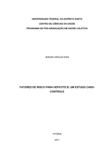 FATORES DE RISCO PARA HEPATITE B: UM ESTUDO CASO