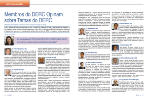 Membros do DERC Opinam sobre Temas do DERC