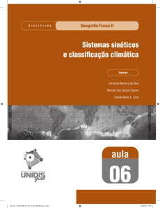 Sistemas sinóticos e classificação climática