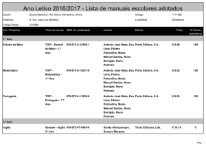 Manuais escolares - Agrupamento de Escolas Lapiás