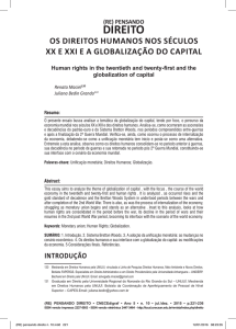 os direitos humanos nos séculos xx e xxi e a globalização do capital