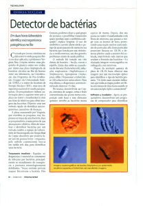 Detector de bactérias - Revista Pesquisa Fapesp