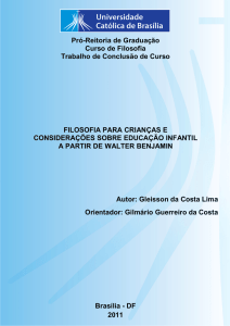 Filosofia para Crianças e Considerações sobre a Educação