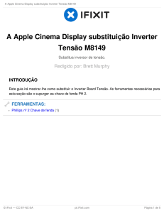 A Apple Cinema Display substituição Inverter Tensão M8149