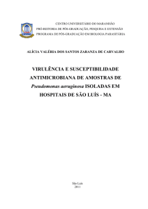 VIRULÊNCIA E SUSCEPTIBILIDADE ANTIMICROBIANA DE