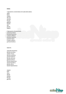 Ácidos 1-Apresente a nomenclatura de cada ácido