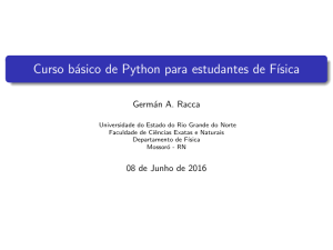 Curso básico de Python para estudantes de Física