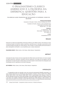 O pragmatismO clássicO americanO e a filOsOfia da diferença