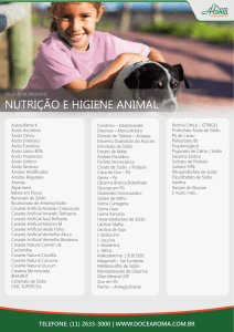 nutrição e higiene animal