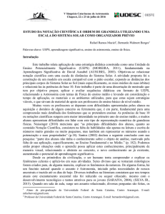 Estudo da notação científica e ordem de grandeza utilizando