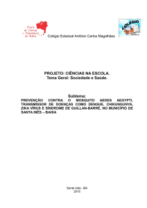 Projeto Prevenção do mosquito Aedes Aegypti