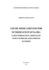 uso de medicamentos por nutrizes em itaúna