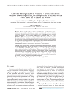 Ciências da Linguagem e Filosofia