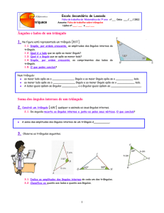 FT30. Ângulos de um triângulo - Oficina de Matemática do