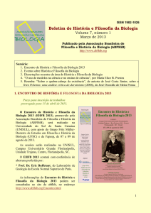 Boletim de História e Filosofia da Biologia, volume 7