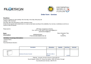 Order Form – Services - Geospatial World Forum