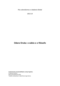 Odera Oruka: o sábio e o filósofo