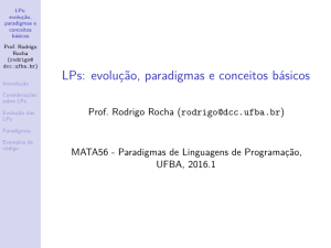 LPs: evolução, paradigmas e conceitos básicos