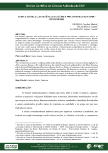 MODA E MÚSICA - Revista Científica de Ciências Aplicadas da FAIP