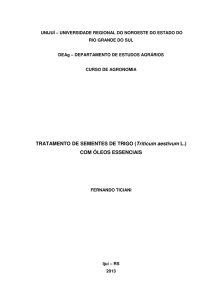 TRATAMENTO DE SEMENTES DE TRIGO (Triticum aestivum L