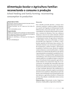 Alimentação Escolar e Agricultura Familiar: reconectando o