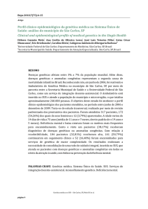 Perfil clínico-epidemiológico da genética médica no Sistema Único