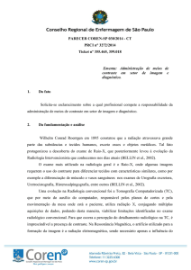 Administração de meios de contraste em setor de - coren-sp