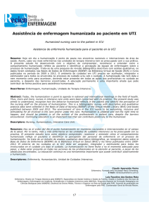 Assistência de enfermagem humanizada ao paciente em UTI