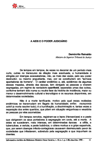 A AIDS E O PODER JUDICIÁRIO Demócrito Reinaldo De