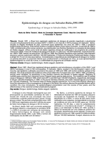 Epidemiologia do dengue em Salvador-Bahia,1995-1999