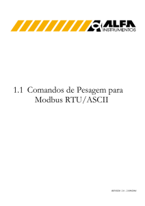 1.1 Comandos de Pesagem para Modbus RTU/ASCII