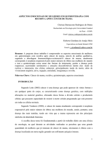 aspectos emocionais de mulheres em quimioterapia com recidiva