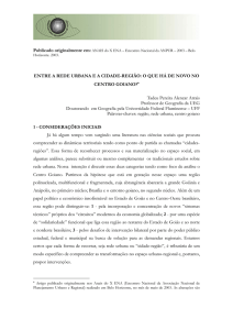 ENTRE A REDE URBANA E A CIDADE-REGIÃO