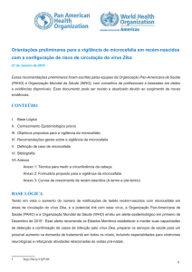 Orientações preliminares para a vigilância de microcefalia em