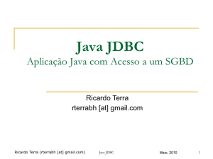 Java JDBC - DCC/UFLA