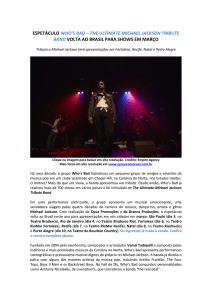 espetáculo who`s bad – the ultimate michael jackson tribute band