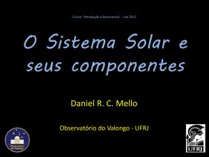 O Sistema Solar - Observatório do Valongo