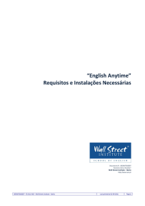 “English Anytime” Requisitos e Instalações