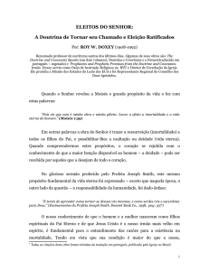 A Doutrina de Tornar Seu Chamado e Eleição Ratificado – Por Ro