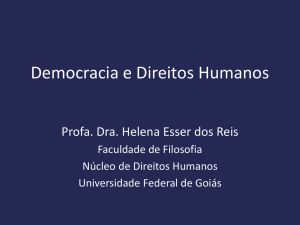 Democracia e Direitos Humanos - Assembleia Legislativa do Estado