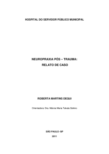 neuropraxia pós – trauma: relato de caso - BVS SMS-SP