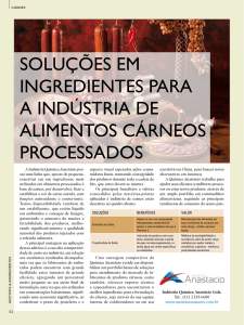 soluções em ingredientes para a indústria de alimentos cárneos